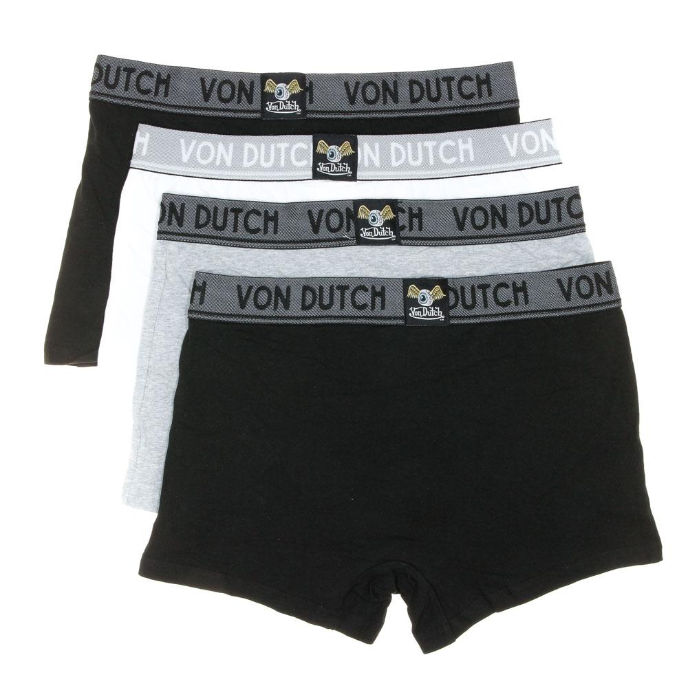 X4 Boxers Homme Blanc/Gris/Noir Von Dutch ORIAS vue 3