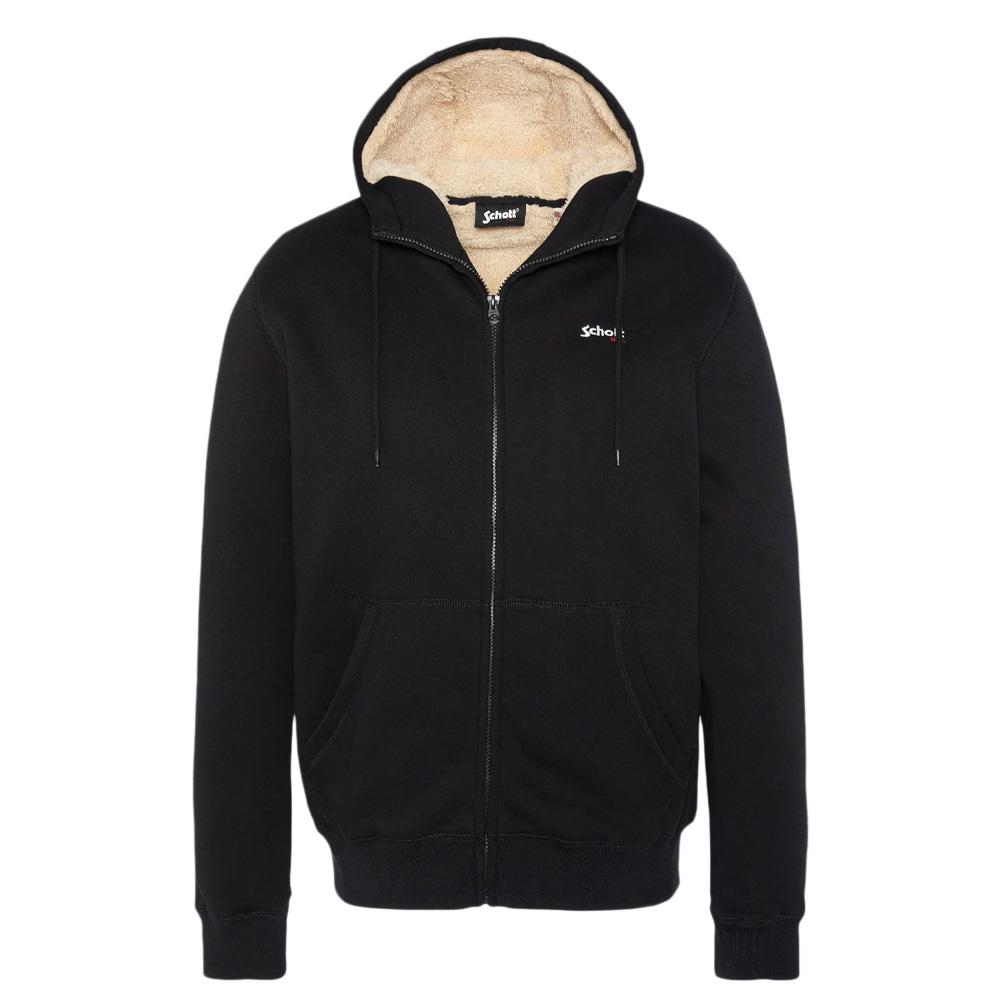 Veste Sherpa Noire Homme Schott Big pas cher