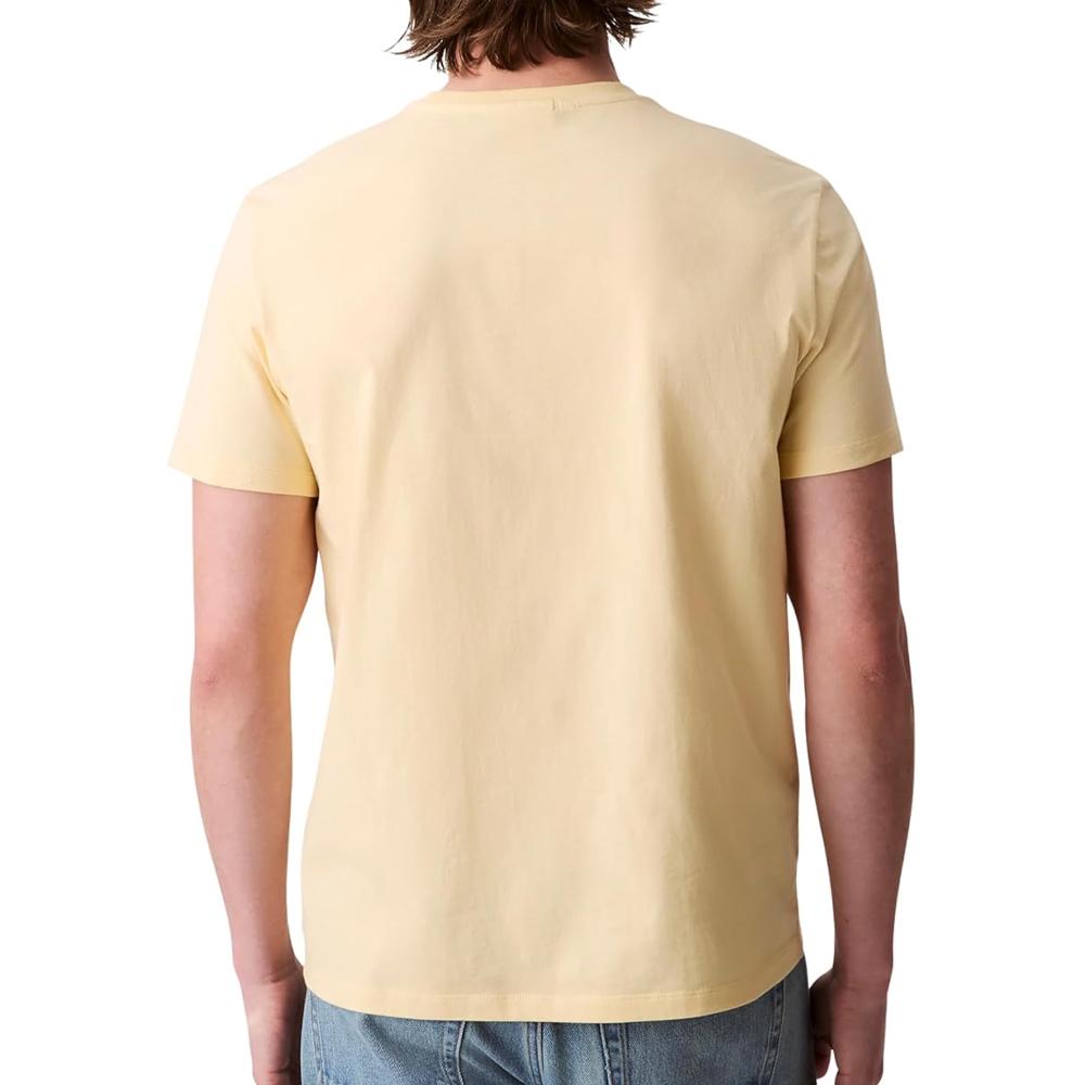 T-shirt Jaune Homme Calvin Klein Jeans Badge 30s vue 2