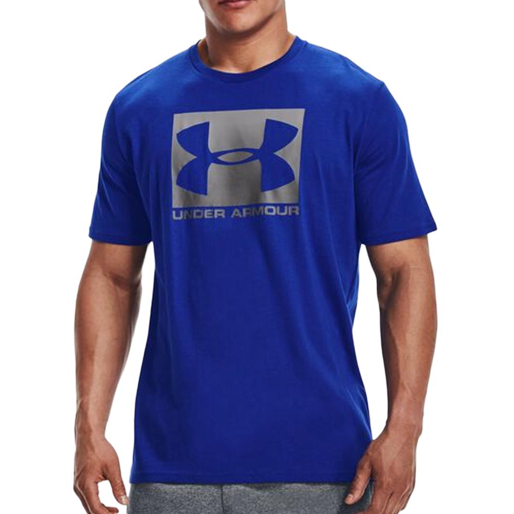 T-shirt Bleu homme Under Armour Boxed Sportstyle pas cher