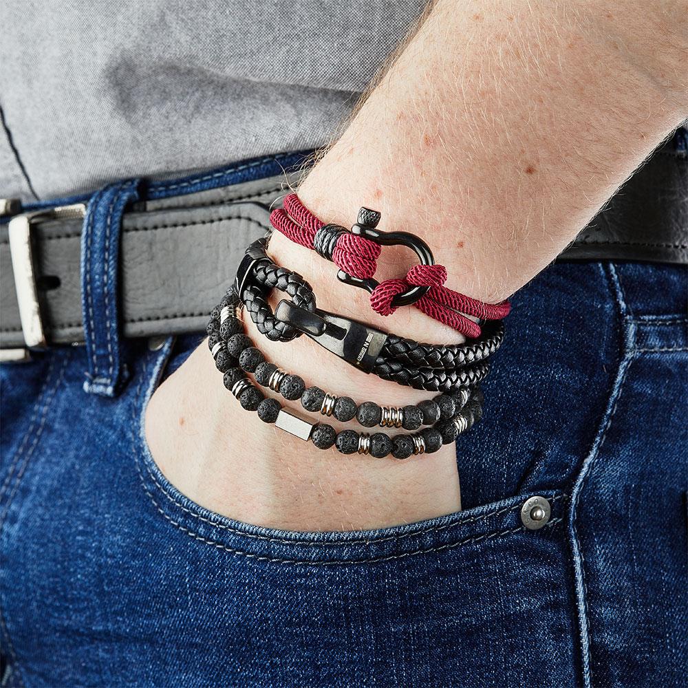 Bracelet Rouge Homme Geographical Norway 315006 vue 2