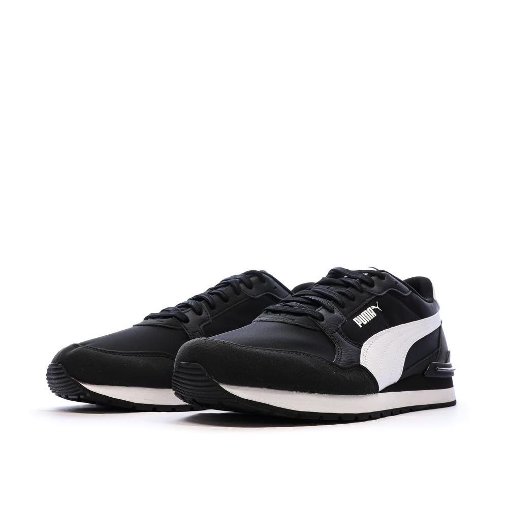 Baskets Noires/Blanches Homme Puma Runner vue 6
