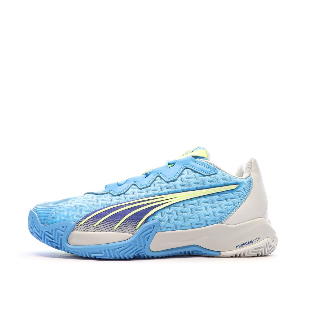 Chaussures de Padel Bleu Clair/Vert Homme Puma Nova Court pas cher