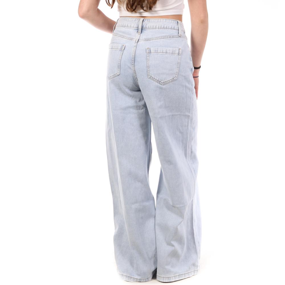 Jean Loose Bleu Femme Oraije Palazzo vue 2
