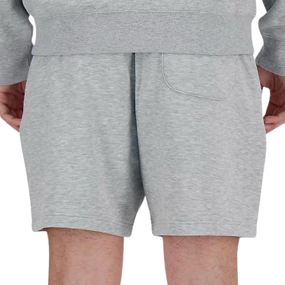 Short Gris Homme New Balance French Terry vue 2