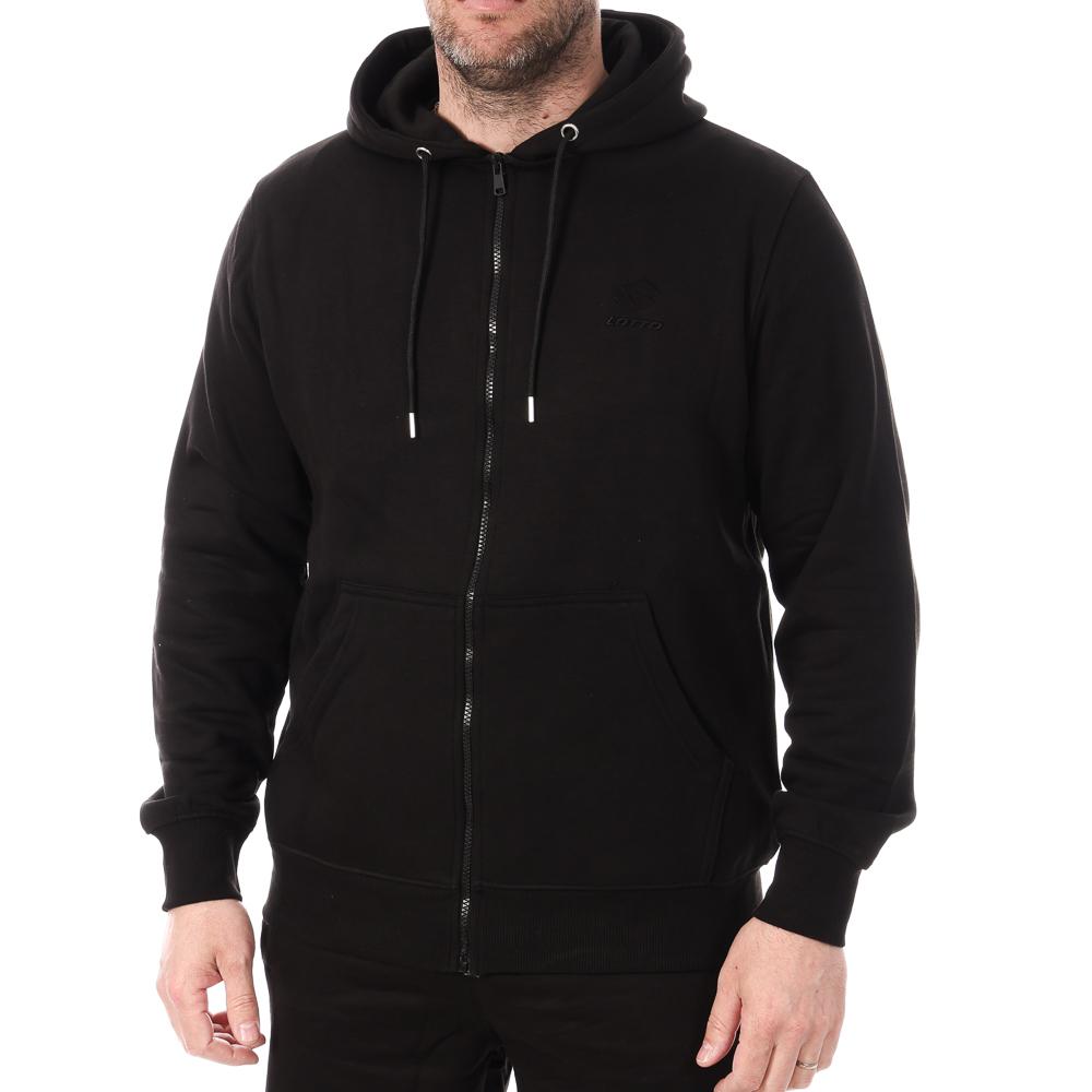 Sweat Zippé Noir Homme Lotto LT23 pas cher
