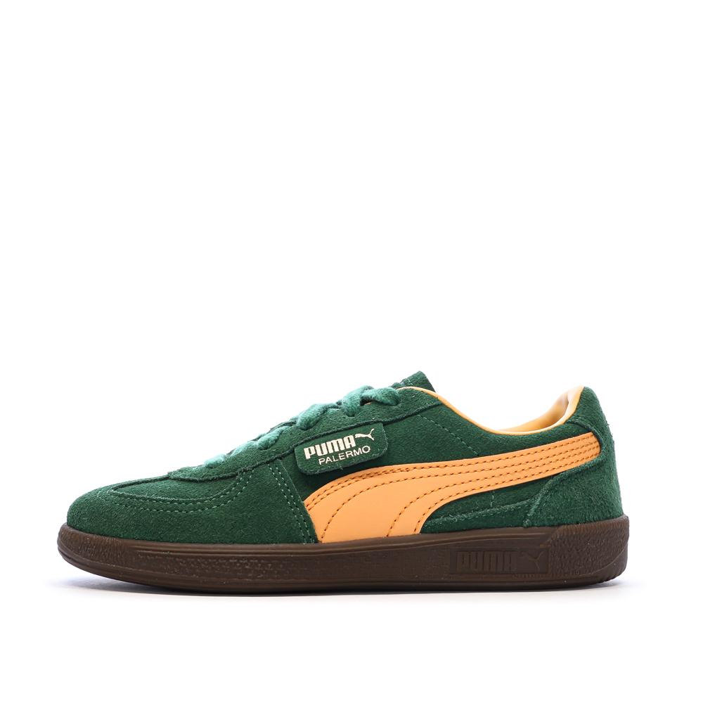 Baskets Vert/Orange Junior Puma Palermo PS pas cher