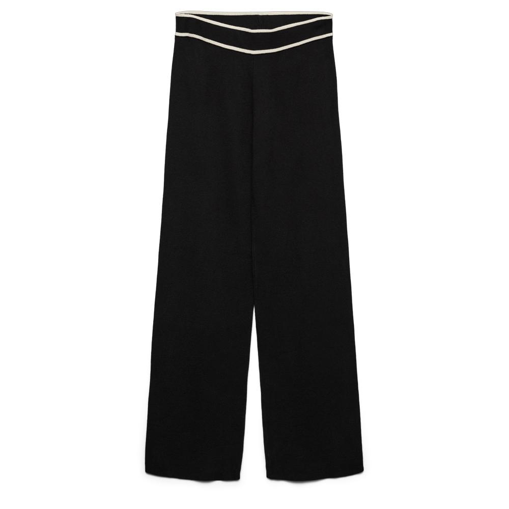 Pantalon fluide Noir Femme Vero Moda Contrast pas cher