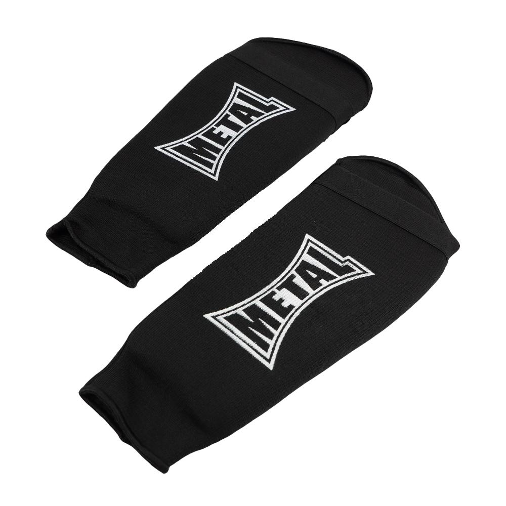 PROTEGE TIBIA Noir Homme Metal Boxe Elast pas cher