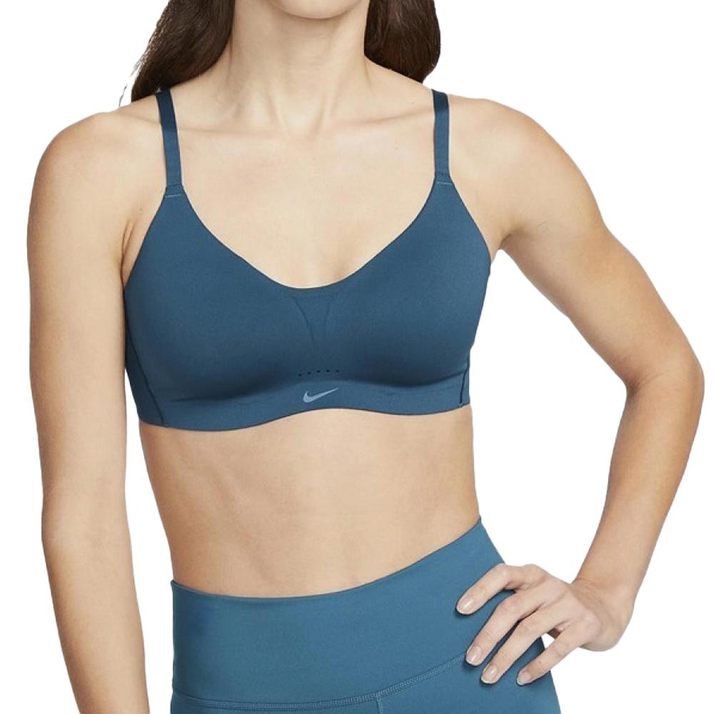 Brassière Bleu Femme Nike Alate Minimaliste pas cher