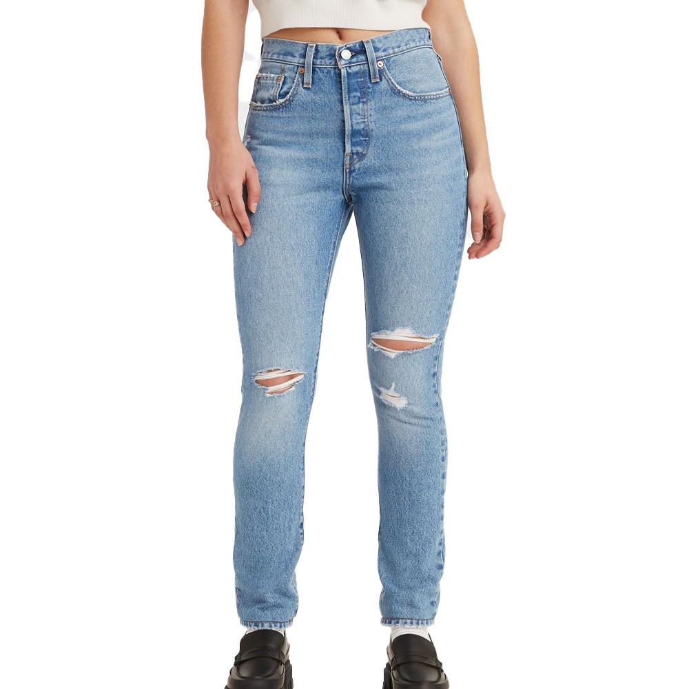 Jean Bleu Femme Levi's 501 pas cher
