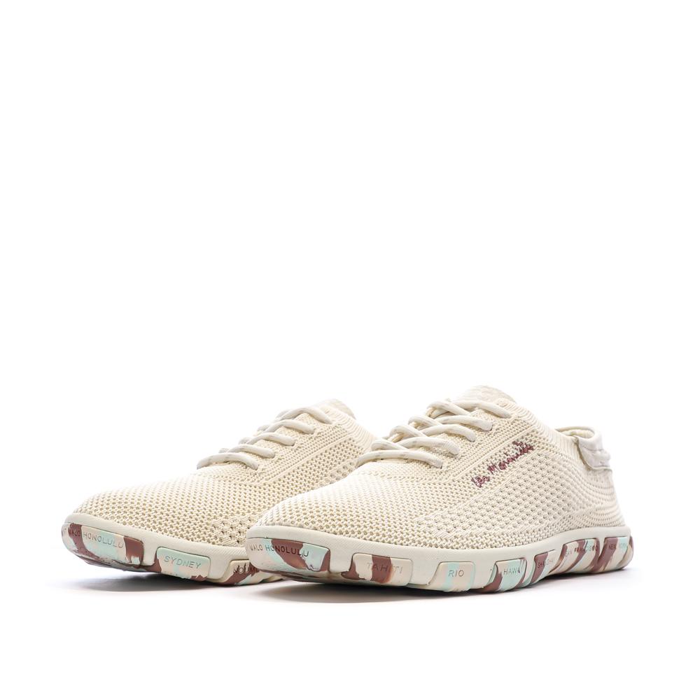 Zapatillas deportivas beige para mujer TBS Tennis Eco Pet Camo ver 6