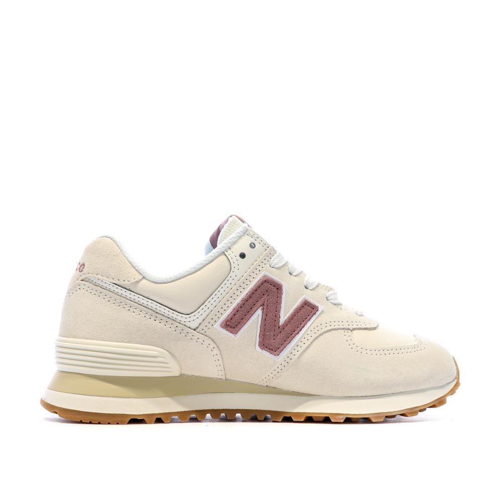 ML574 Baskets Beige/Rose Femme New Balance vue 2