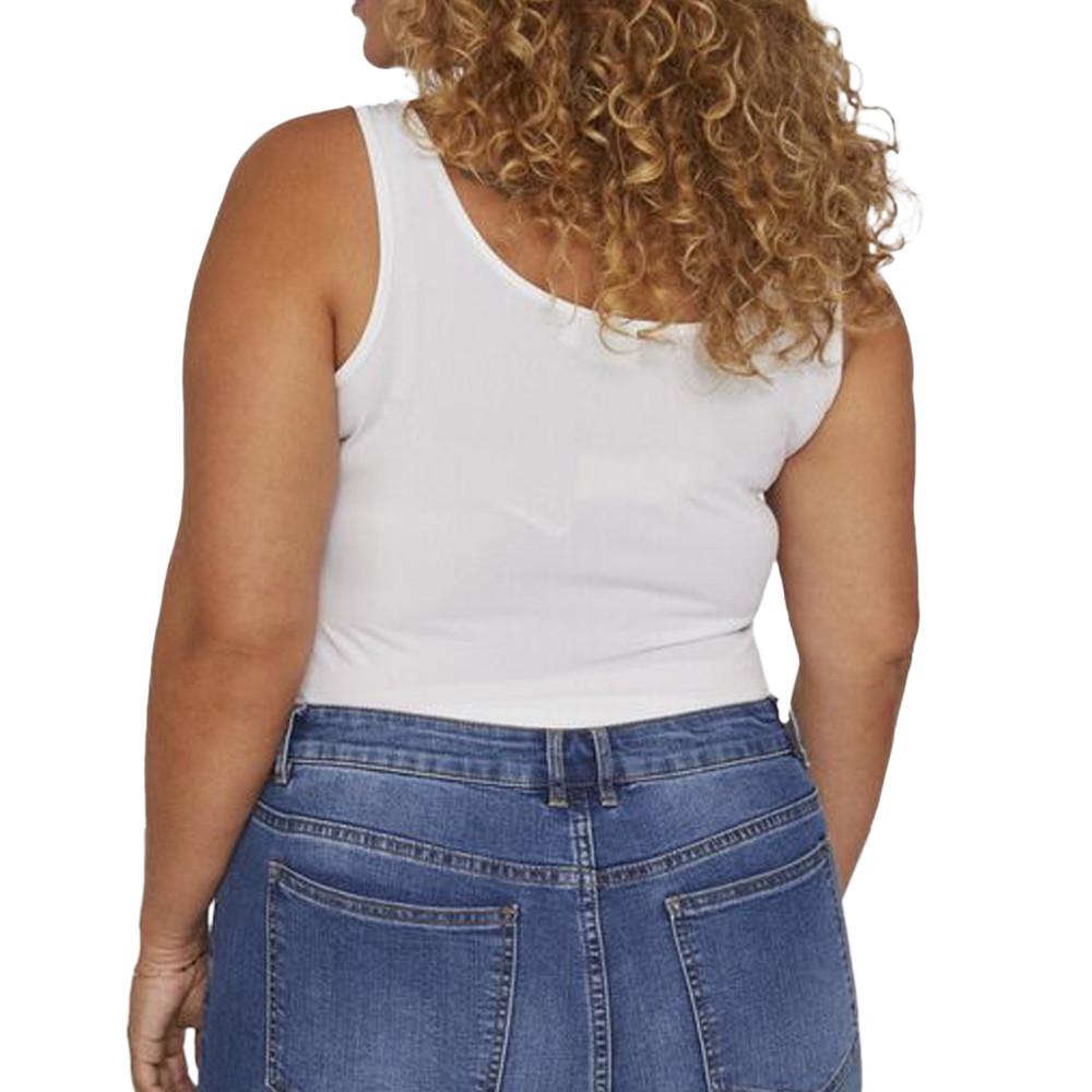 Débardeur Blanc Femme Vila Curve Vijenni vue 2