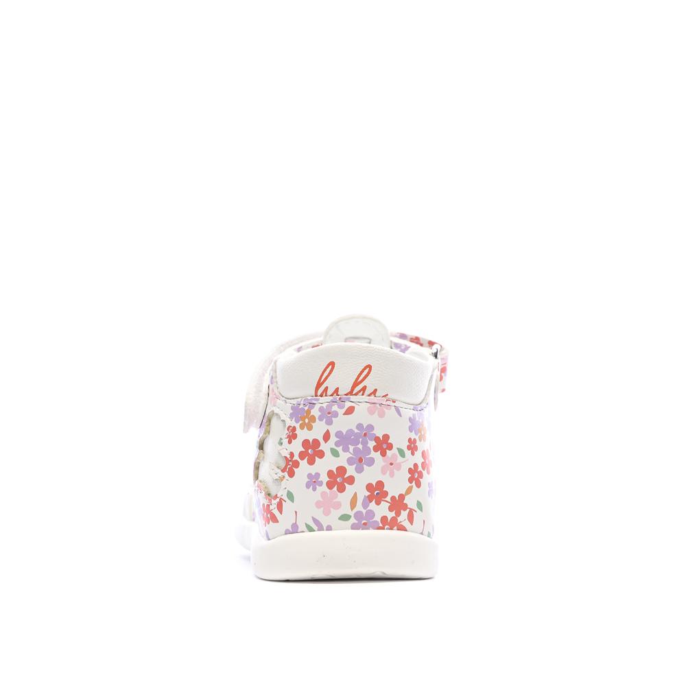 Sandales Blanc/Rose Fille Lulu Castagnette Lorya vue 3