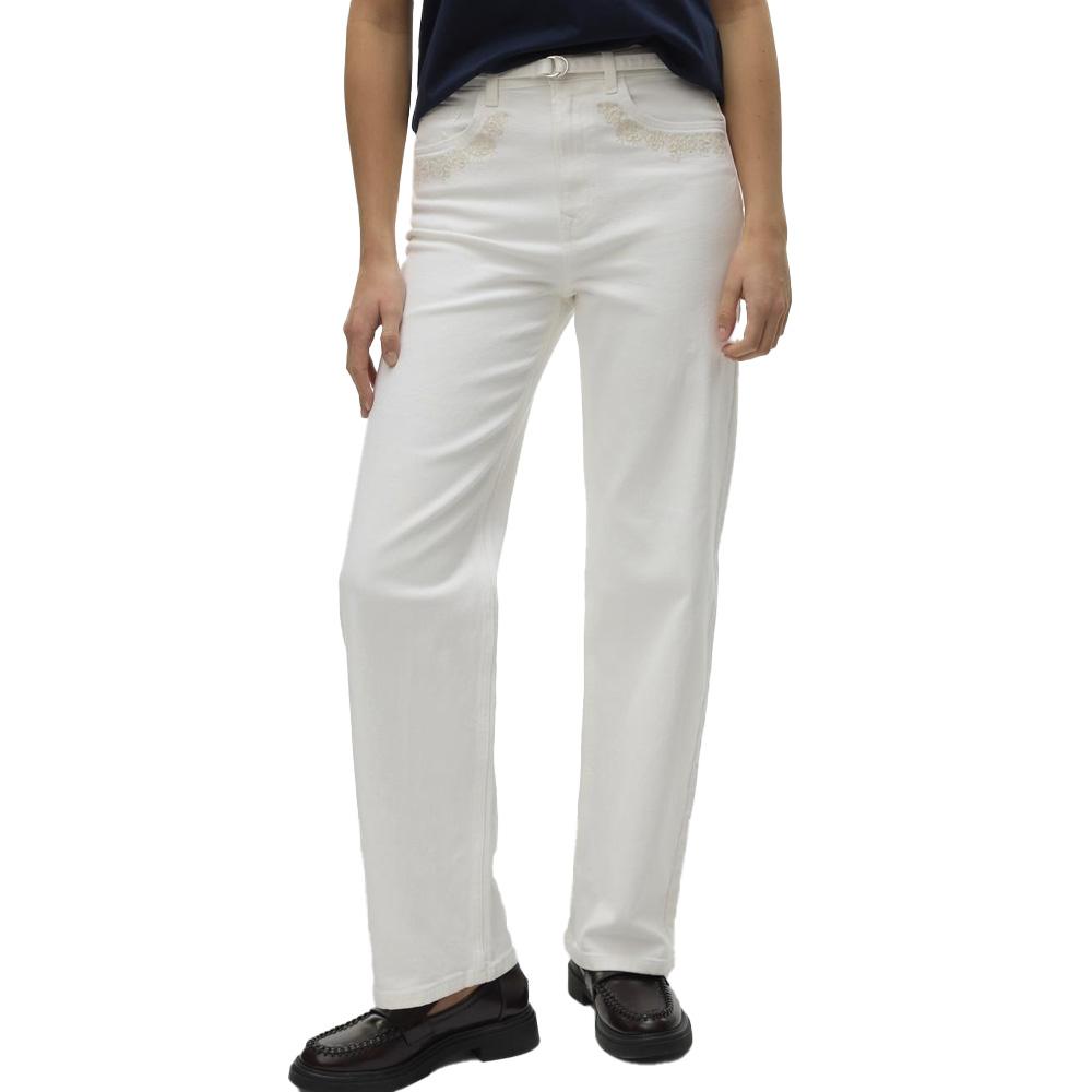 Jean Droit Blanc Femme Vero Moda Tessa pas cher