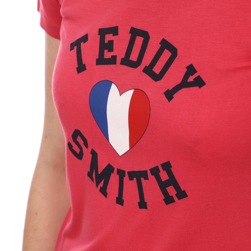 T-shirt Rose Femme Teddy Smith Twelvo vue 3