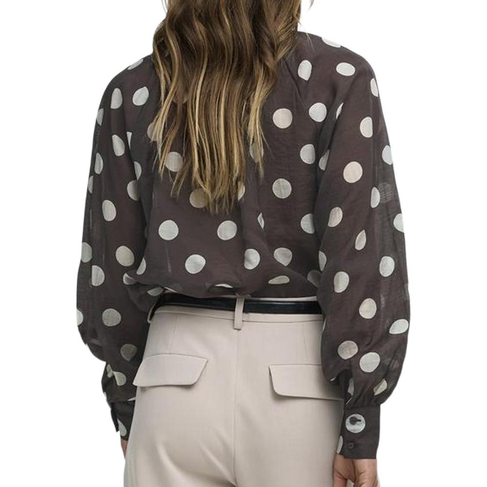 Blusa de lunares marrón para mujer JDY Fay ver 2