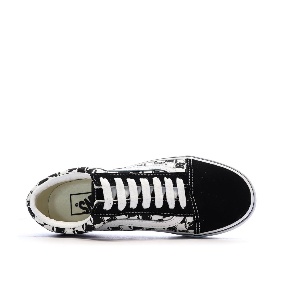 Baskets Blanches/Noires Homme Vans Old Skool Checker vue 4
