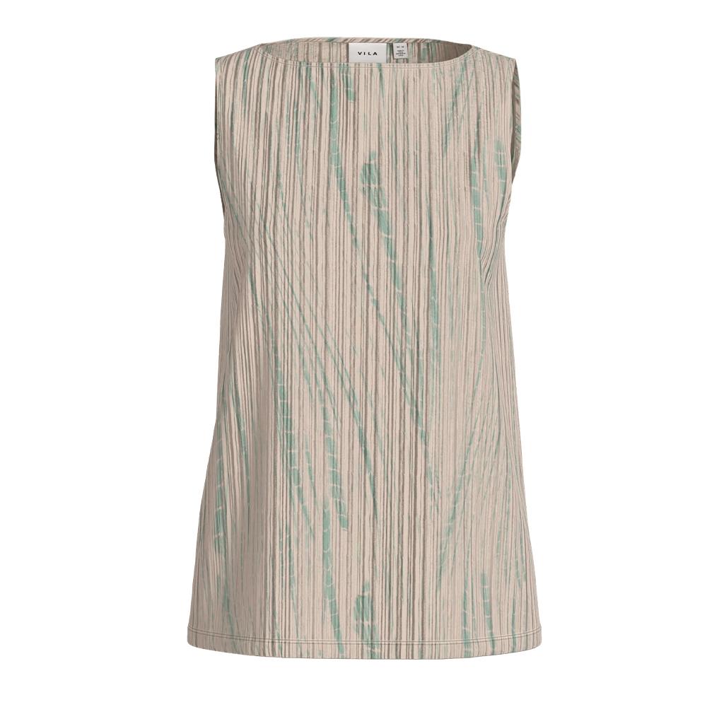 Camiseta beige/verde para mujer de Vila Vithua barato