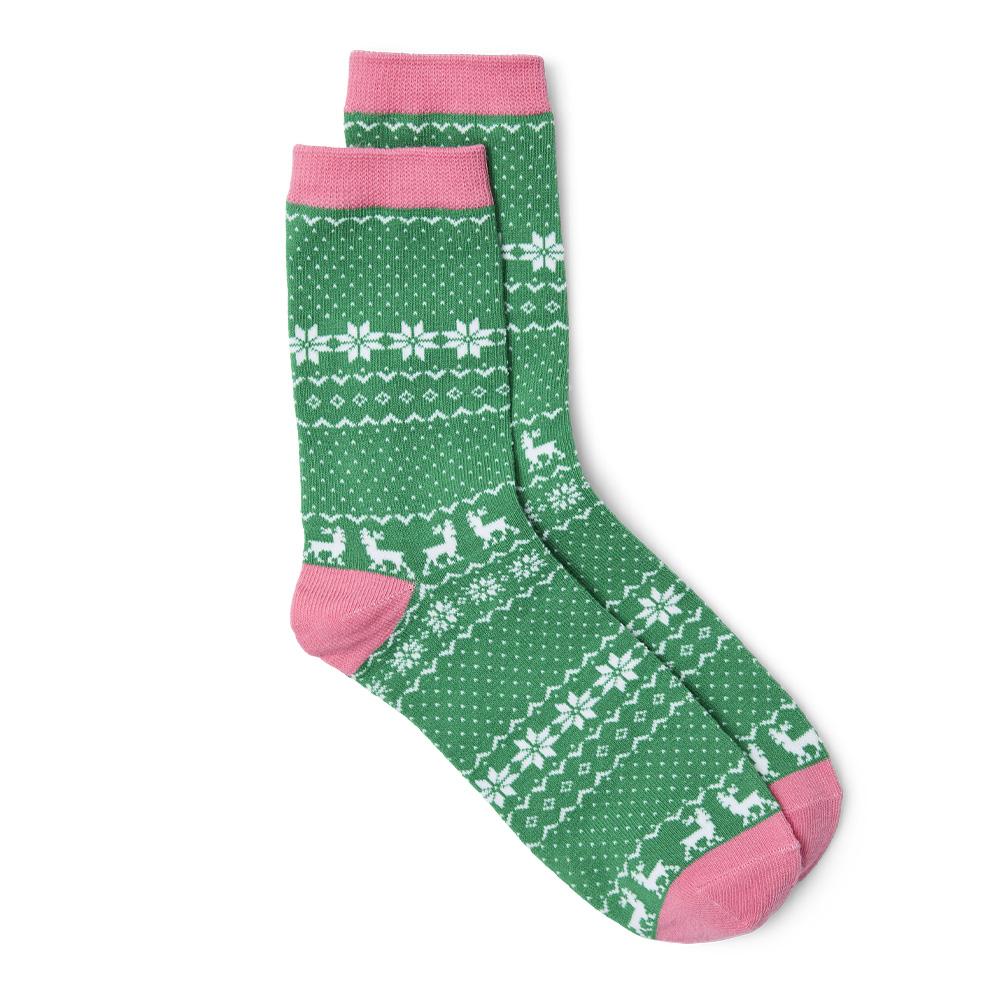 Chaussettes Vertes/Roses Femme Vero Moda Flocons pas cher