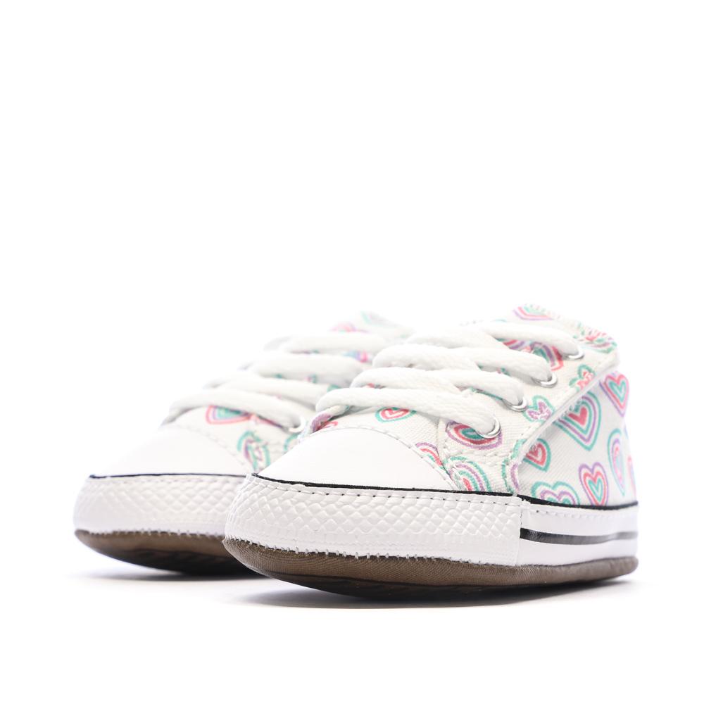 Baskets Blanche/Vert/Rose à Imprimés Bébé Converse Cribster vue 6