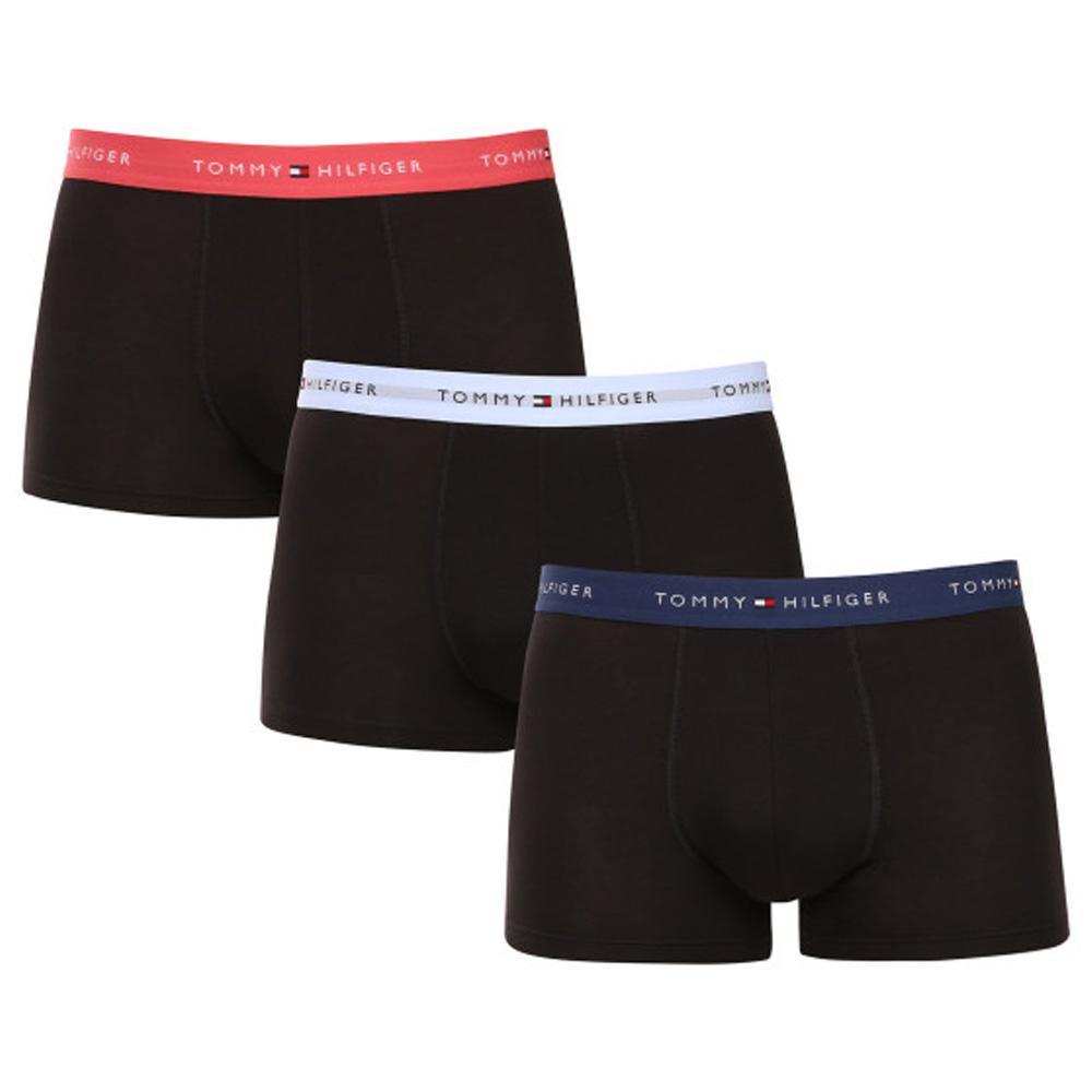 X3 Boxers Noir/Bleu/Rouge Homme Tommy Hilfiger Trunk UM0UM02763 pas cher