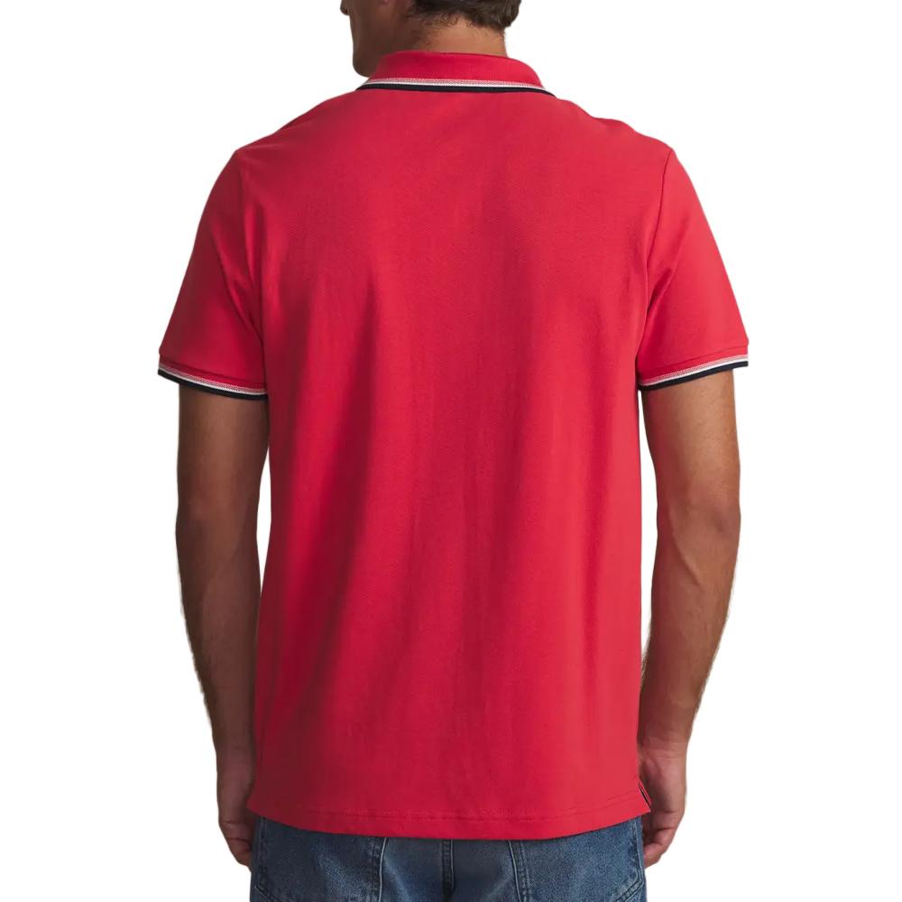 Rotes Herren-Polohemd TBS Yvanepol Ansicht 2