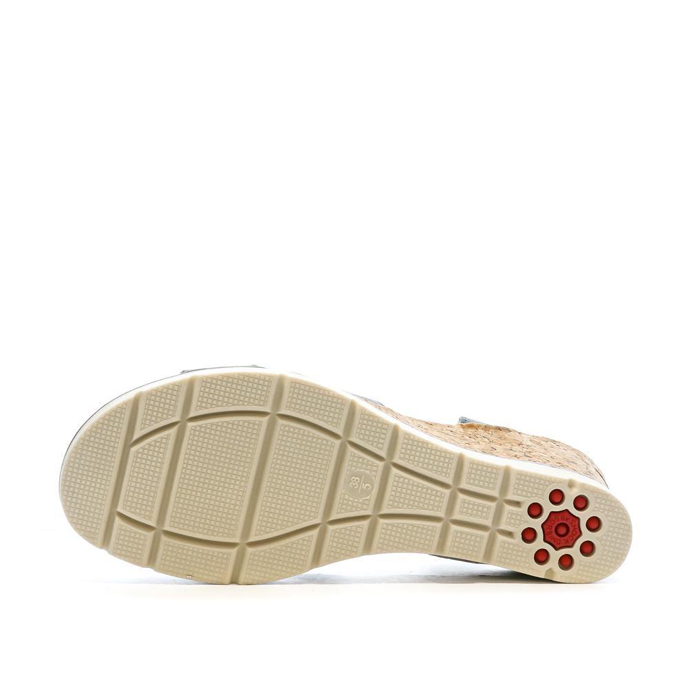 Sandales compensées Bleu Femme Relife Jinkat vue 5
