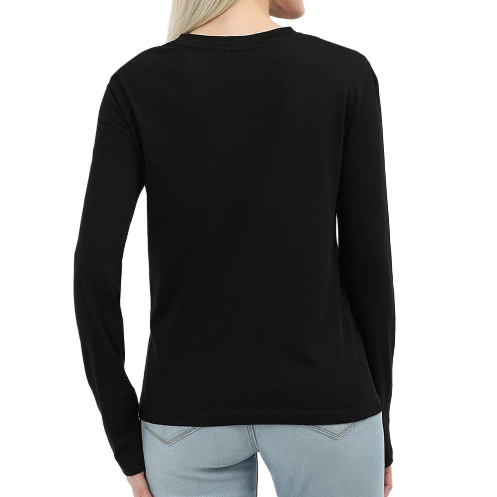 T-shirt Manches Longues Noir Femme Calvin Klein Jeans Lon vue 2
