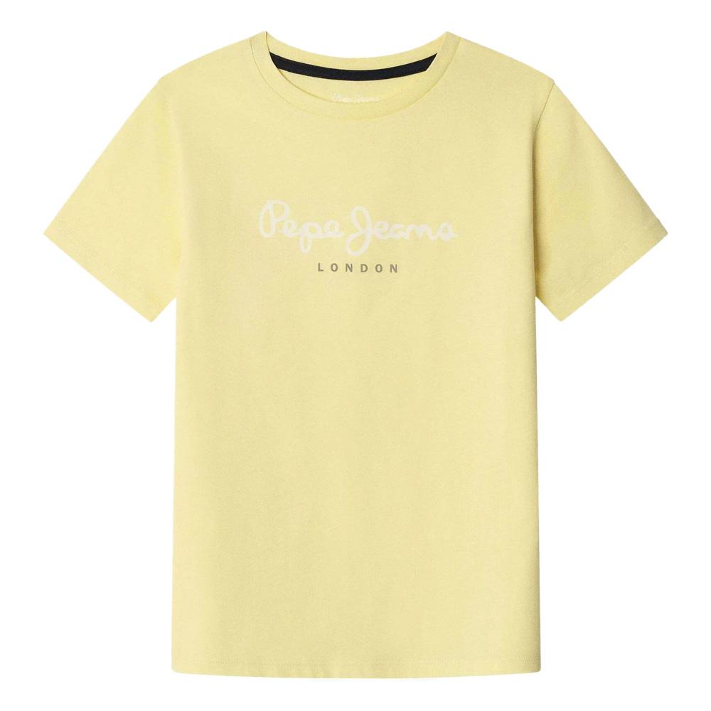 T-shirt Jaune Garçon Pepe Jeans New Art pas cher