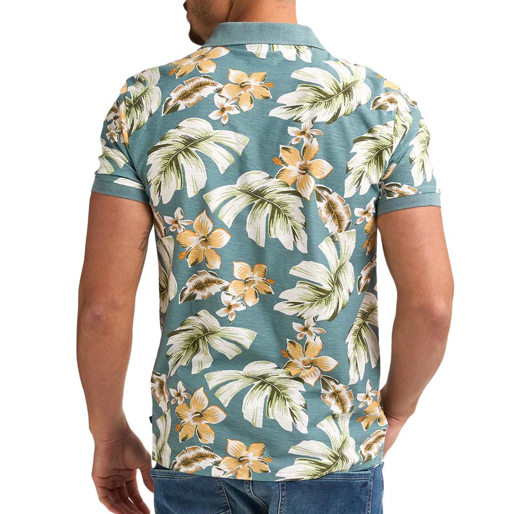Polo Bleu à Motifs Homme Petrol Industries POL908 vue 2