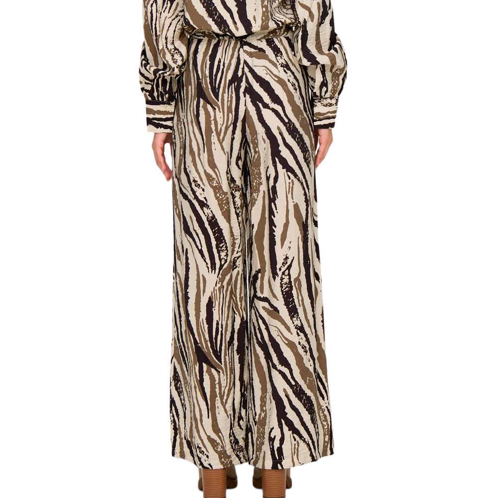 Pantalon Imprimé Beige/Noir fluide Femme JDY Pant-cloud Dancer vue 2