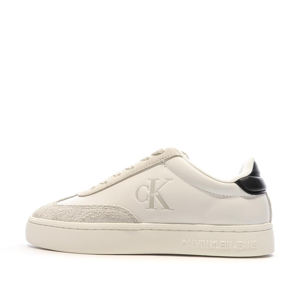 Baskets Blanches/Noires Femme Calvin Klein Jeans Classic Cupsole pas cher