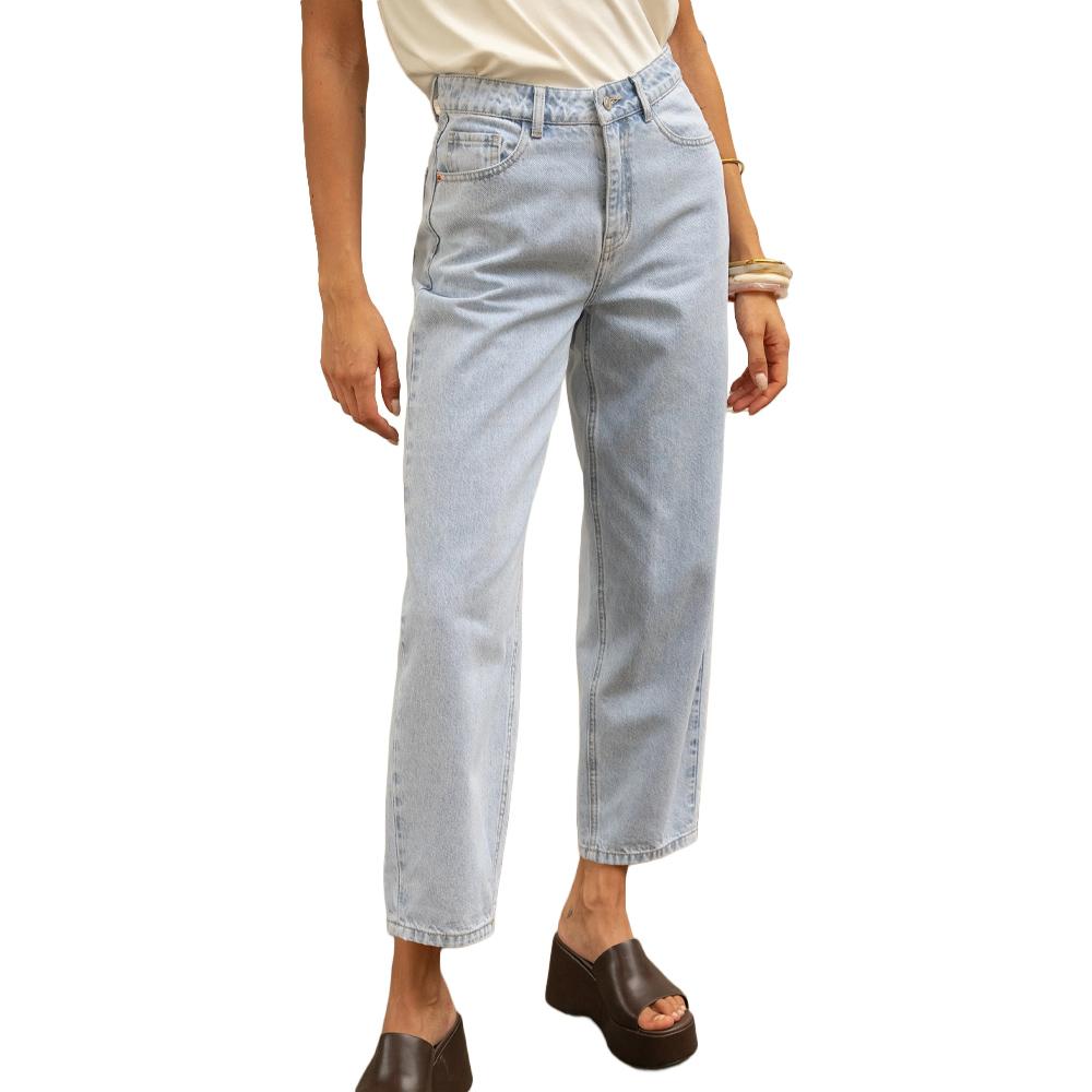 Jean barrel Bleu Femme Oraije Bony pas cher