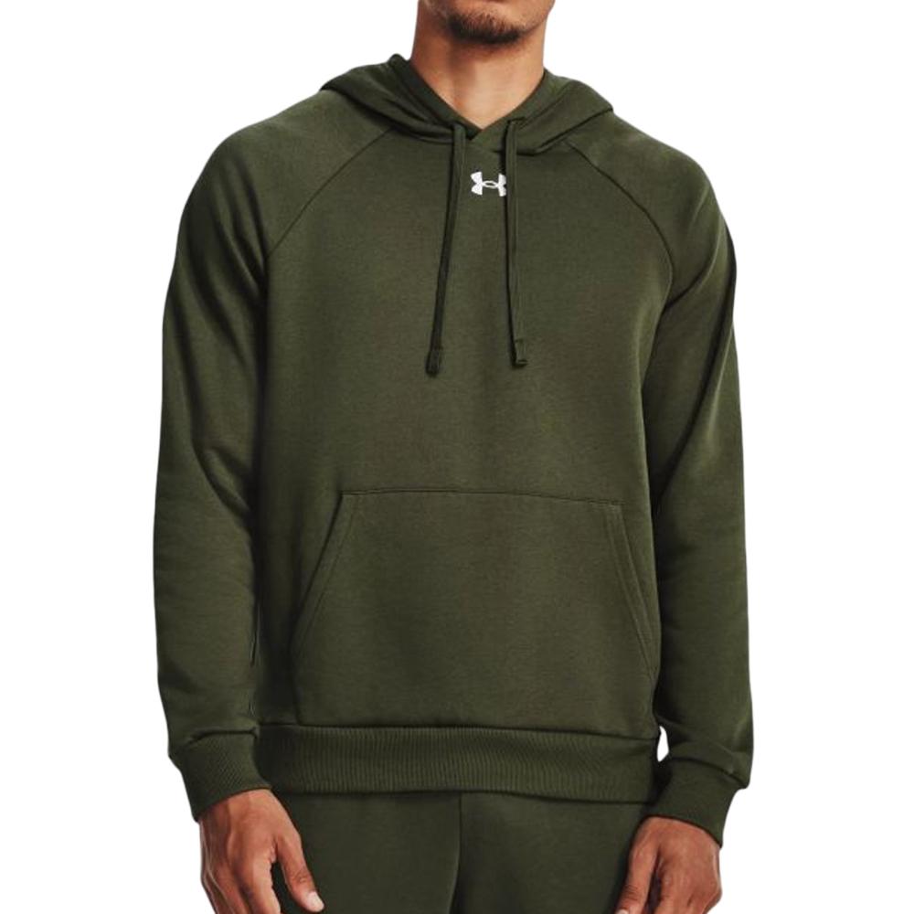Sweat à capuche Kaki Homme Under Armour Rival 1379757 pas cher