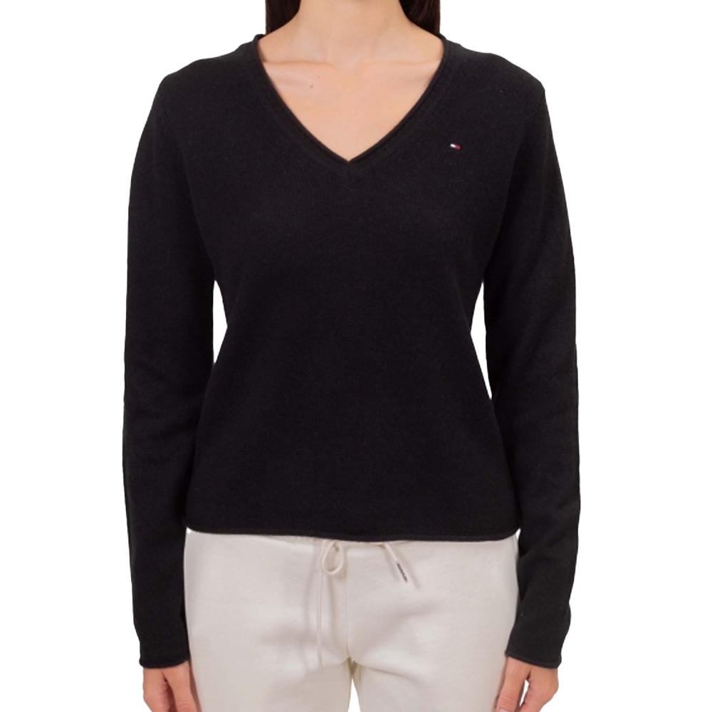 Pull Noir Femme Tommy Hilfiger Soft WW0WW43505 pas cher