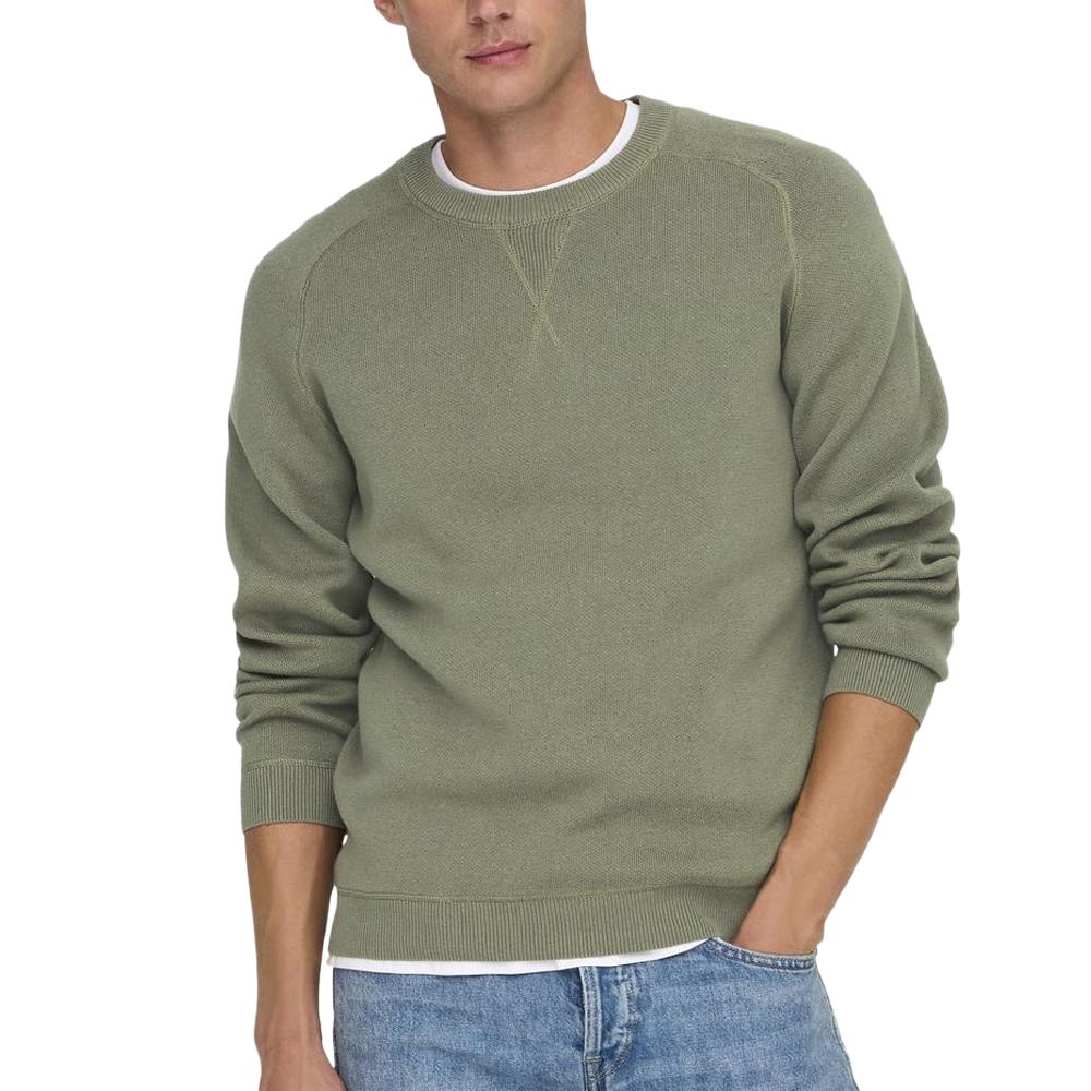 Pull Kaki Homme Only & Sons Reg 12 pas cher