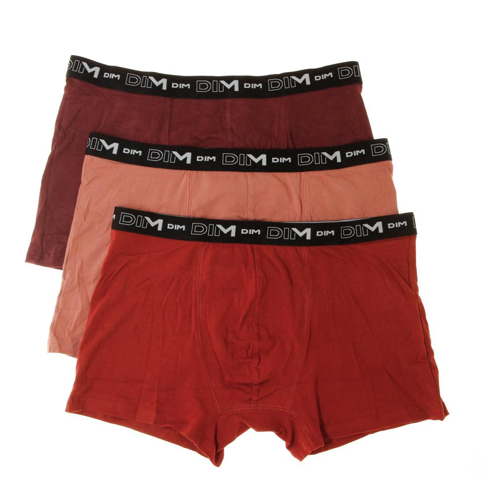 Lot de 3 Boxers Rose/Noir Homme Dim D6596 pas cher
