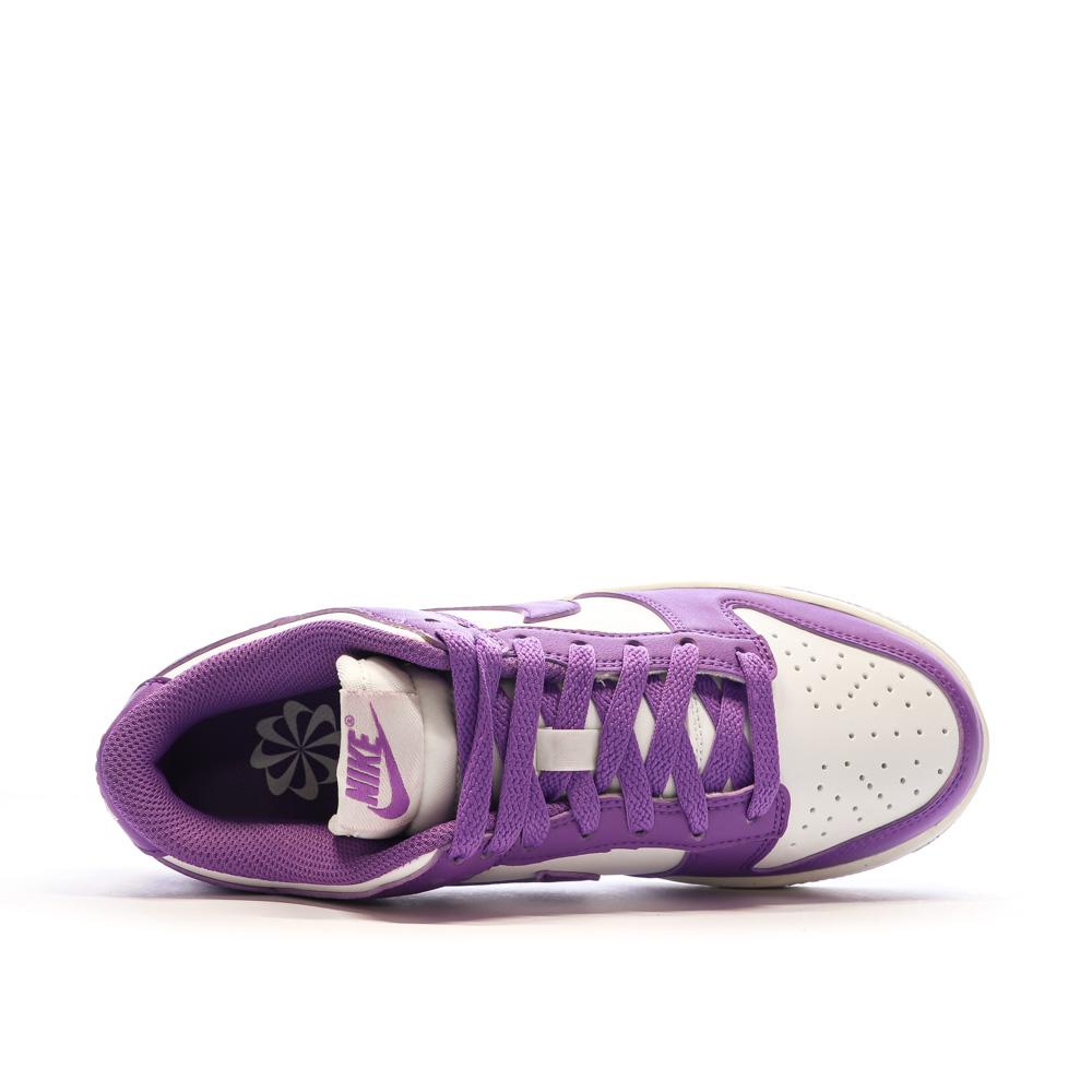 Baskets Violette/Blanche Femme Nike Dunk Low vue 4