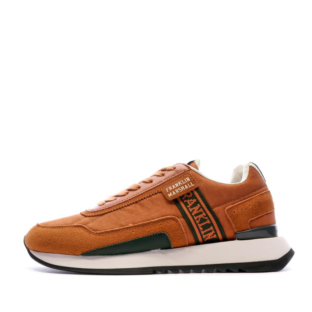 Baskets Marron/Kaki Homme Franklin & Marshall Epsilon Bowl pas cher