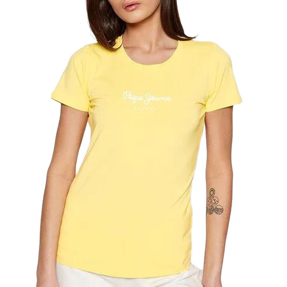 Women’s Yellow/White T-shirt, Pepe Jeans New Virginia affordable