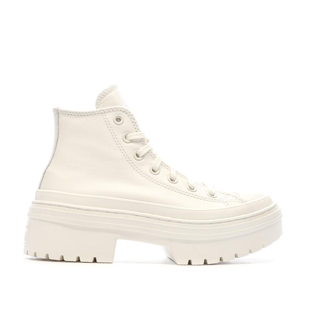 Baskets Blanches Femme Converse All Star Lugged vue 2