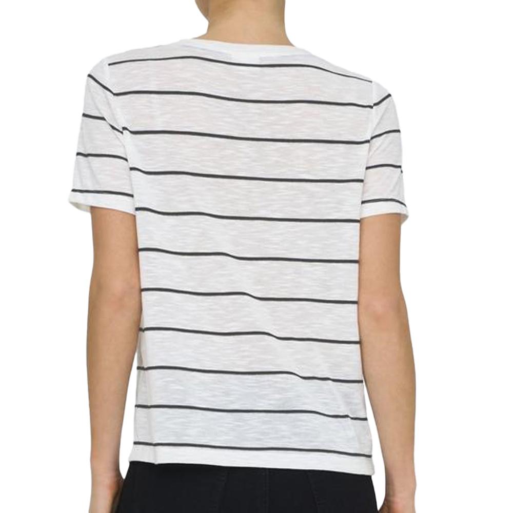 T-Shirt Blanc/Noir Femme JDY Eve vue 2