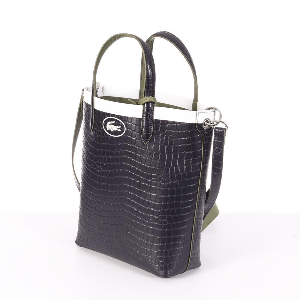 Sac à Main Marine/Kaki Femme Lacoste Croc vue 3