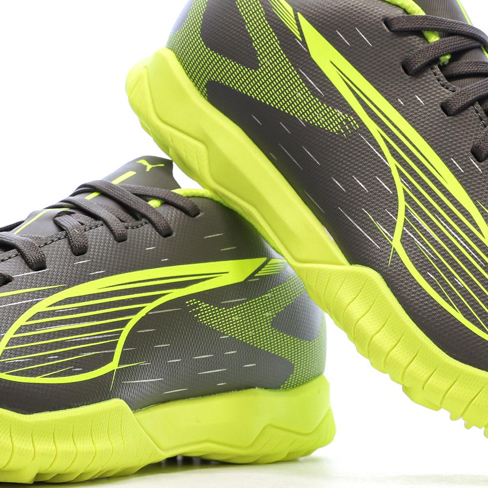 Chaussures de football Gris/Vert Garçon Puma Ultra 5 Play vue 7