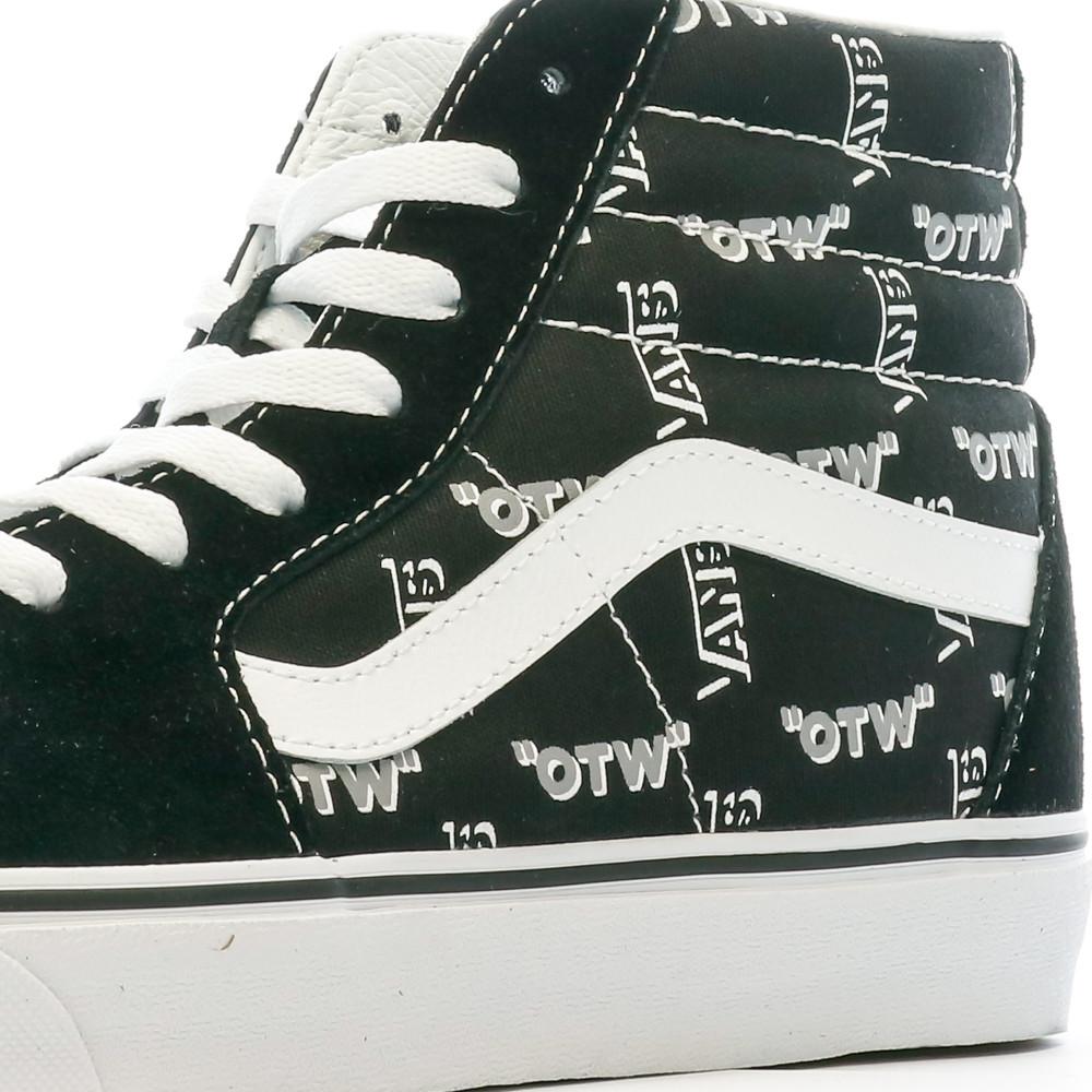 Baskets Noires/Blanches Homme Vans Sk8-hi vue 7