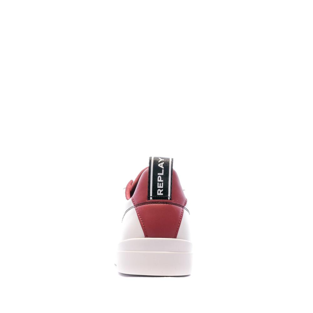 Baskets Blanches/Rouge Homme Replay Polaris vue 3