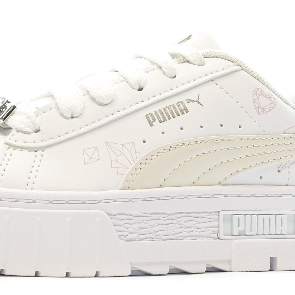 Baskets Blanche/Beige Fille Puma Mayze vue 7