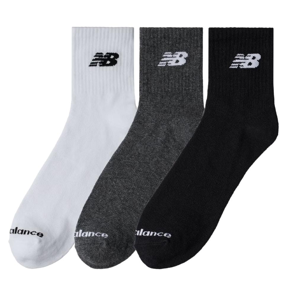 X3 Paires de Chaussettes Noir/Blanc/Gris Homme New Balance Everyday vue 2